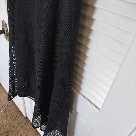 DKNY Women's Black Sleeveless Dress Black Lining Mesh Overlay Zip Back Size 8 - Picture 13 of 16